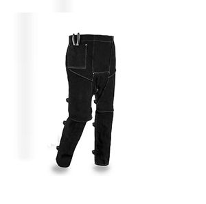 Pantalon de soudeur en cuir de vachette de qualité supérieure, résistant, pour la protection des jambes, vêtements de travail pour la construction et la soudure - Product Image 4