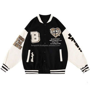 Fabricant OEM Hiver Veste d'université à manches en cuir de haute qualité pour hommes veste Baseball Letterman Varsity Jacket - Product Image 3