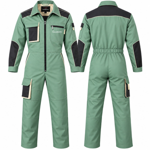 TwillSports <b>Men's</b> Work Coveralls Long Sleeve Cotton Breathable Mechanic <b>Jumpsuit</b> With Zipper Front Customizable - Product Image 1