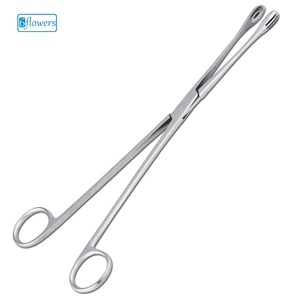 6flowers Heywood Smith Sponge Forceps คีมคีบฟองน้ำและผ้าปิดแผล ได้รับการรับรองมาตรฐาน CE ISO ผลิตจากเหล็กกล้าไร้สนิมคุณภาพสูง ขนาด 25 ซม. สำหรับการจับตัวอย่างและทำความสะอาด - Product Image 1