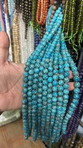 Perles de turquoise en pierre bleue naturelle pour la fabrication de bijoux, service d'échantillonnage artisanal Conifer, fournisseur en gros mondial en vrac - Product Image 5