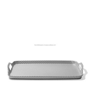 Vajilla para restaurantes de gran calidad, bandeja grande para servir, bandeja de aluminio acabada de alta elegancia en forma rectangular - Product Image 2