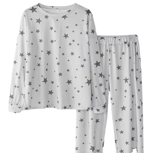 Pijama de Verano de Algodón de Lujo para Mujer, Cintura Baja, Elástica, Transpirable, Suave y Cómoda, con Estampado Tejido - Product Image 3