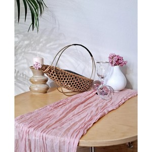 Porta Vino de Bambú en Forma de Barco Estilo Bohemio con Marco Metálico Hecho a Mano para Decoración de Fiestas - Product Image 6
