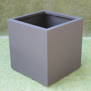 High Quality FRP Square <b>Rectangular</b> Planter Grey Color for Indoor Outdoor Garden Durable Fiberglass <b>Pot</b> at Reasonable Price - Product Image 1