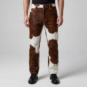 Pantalones de Cuero Vacuno con Pelo para Hombre, Duraderos, de Piel Auténtica, para Estilo Vaquero, Occidental y Urbano - Product Image 2