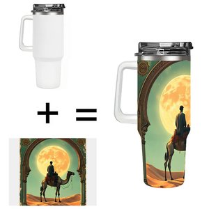 Stainless Steel Tumbler 40oz <b>Double</b> <b>Wall</b> Insulated Travel <b>Mug</b> With Handle For Hot Cold Drinks - Product Image 1