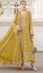 Costume sans paillettes, taille unique, avec broderie à la main, pour tenues pakistanaises et indiennes - Product Image 2