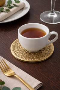 Posavasos de Latón 100% Puro con Acabado Mate para Mesa de Comedor, para Ollas Calientes, Artículos de Latón para Cocina, Decoración del Hogar, Artículos de Regalo - Product Image 3