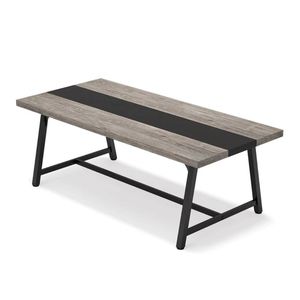 Rectangular Dining <b>Table</b>, Industrial Style Wood Top with Strong Metal Frame for Home Kitchen and Restaurant, OEM Manufacturer - Product Image 1