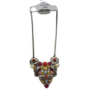 Colliers pendentifs en perles de résine écologiques faits à la main, style bohème mosaïque, pour femmes, prix de gros pour cadeaux HH-01234 - Product Image 1
