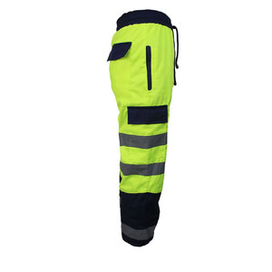 Pantalon de travail OEM pour hommes 100% coton, avec bandes réfléchissantes pour la sécurité, idéal pour l'exploitation minière - Product Image 2