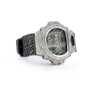 Reloj de Buceo Digital de Lujo, con Correa de 20 mm, Cristal de Zafiro, Bisel con Incrustaciones de Diamantes, Correa de Goma, para Hombre - Product Image 2