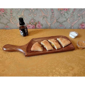 Plateau de service en bois durable avec poignée Plateau en bois naturel Longue assiette de service en bois pour les sushis, les biscuits et la cuisine domestique - Product Image 5