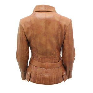 <b>Women</b> <b>Vintage</b> Genuine Leather <b>Jacket</b> with Classic Appeal Soft Finish and Wholesale MOQ Available - Product Image 3