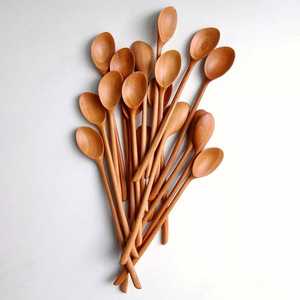 Mini cucharas de madera para té helado, postres, cucharitas pequeñas, suministros al por mayor, juegos de vajilla, producto hecho a mano en Vietnam - Product Image 4