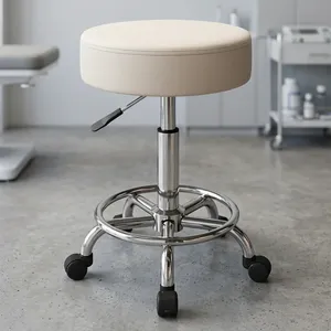 Factory Wholesale Modern Multi-color <b>Leather</b> Customizable Rotating Small Bar Dining <b>Swivel</b> <b>Chairs</b> Metal Frame for Commercial Use - Product Image 5