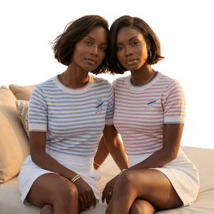 Pull en tricot à manches courtes pour femme, rayures roses et blanches, texture douce, vêtements décontractés à porter tous les jours - Product Image 6