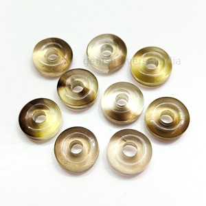 Cuarzo Limón Bio Natural en Forma de Donut de 15mm, Tallado a Mano, Piedra Preciosa Suelta, Tallado de Cristal para Fabricación de Joyas, Suministro al por Mayor a Granel - Product Image 6