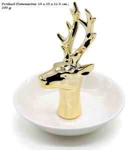 ที่เก็บแหวนรูปสัตว์ New Vision |   แท่นโชว์เครื่องประดับสีเงินเมทัลลิก |   ของตกแต่งโต๊ะทำงานและของขวัญสไตล์ร่วมสมัยน่ารัก - Product Image 5