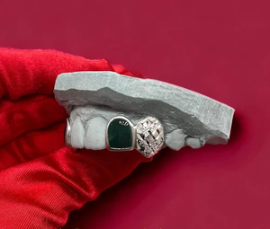 Grillz dentaire unisexe Hip Hop avec diamants ronds taille brillant sertis clos, bijoux corporels pour usage quotidien, Grillz de qualité supérieure - Product Image 2