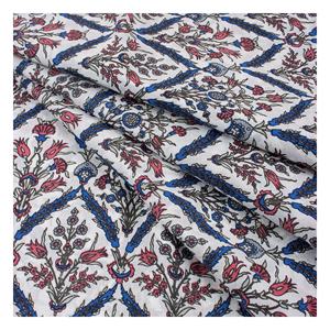<b>Indian</b> Hand Block Print Soft Fabric by Meter 100 % Pure Cotton Voile Fabric for Dress Making ,Sewing, Crafting - Product Image 1
