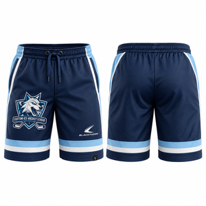 Shorts de hockey sur glace en polyester à séchage rapide, imprimés numériquement, antibactériens et coupe-vent, avec housses personnalisées - Product Image 1