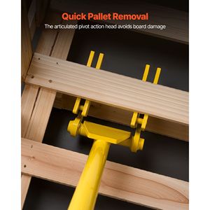 Attrezzo per la rimozione di pallet (2000 libbre) – Leva demolitrice in acciaio al carbonio da 41 pollici per la rimozione di tavole di ponte per impieghi gravosi - Product Image 2