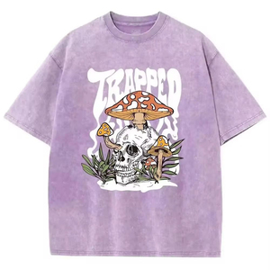 Custom Acid Wash Oversized Graphic <b>T</b> Shirt Premium Quality DTF Printing Drop Shoulder Crew Neck Half Sleeve <b>T</b> Shirt For Unisex - Product Image 3