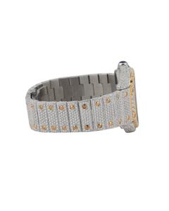 Montre à mouvement quartz avec cadran carré en acier inoxydable de 20 mm, entièrement sertie de diamants Mossanite, style Hip Hop, Seiko, pour hommes et femmes, importée d'Inde - Product Image 1