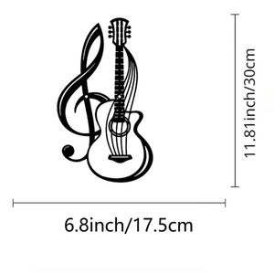 CIFbuy Decorazione da Parete Chitarra Elettrica Nera Vintage, Stile Gotico Grunge, in Metallo, per Studio Musicale, Camera da Letto, Regalo Unico Punk Rock - Product Image 2