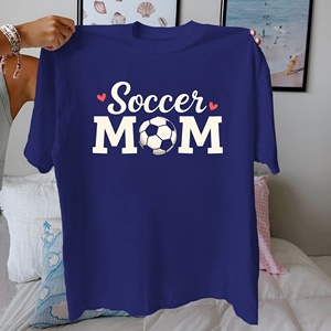 Camiseta de fútbol MOM de algodón puro para mujer, ajuste cómodo - Product Image 4