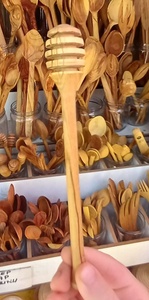 Organic Wooden Eco-Friendly Honey Dipper <b>Tool</b> with Mirror Polish and Long Handle for <b>Camping</b> and Daily Kitchen Use - Product Image 3
