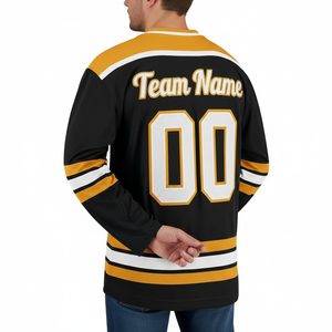 Custom Sublimated Breathable Quick Dry Ice Hockey Jersey with Name Number Logo Wholesale Team Uniform OEM 100% Polyester - Product Image 3