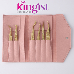 Ensemble de pinces à cils en acier inoxydable de haute qualité, 4 pièces, pour extensions de cils, volume, antistatiques et durables - Product Image 1