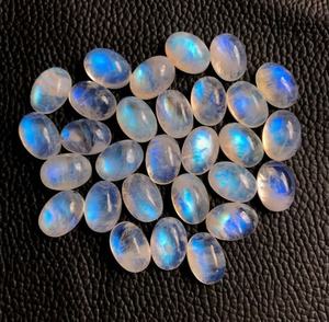 Moonstone Blue Fire Full Flashy Fire Plain Gemstone Cabochon suelto Forma ovalada Calibrado Fabuloso Calidad superior Natural bueno - Product Image 1