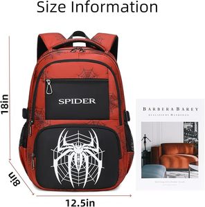 Spider-Man Inspired Modern Geometric Print <b>Backpack</b>-30-40L Polyester Lightweight Eco-Friendly Daily Travel Bag Adjustable <b>Strap</b> - Product Image 3