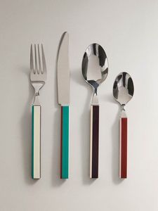 Ensemble de couverts durables en acier inoxydable avec manche en bois traditionnel, finition mate, pour mariage, dîner ou réception - Product Image 3