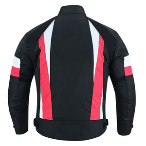 เสื้อแจ็คเก็ตมอเตอร์ไซค์แขนยาวสีดำแดงขาวสำหรับผู้ชาย กันลม ใส่ได้ทุกฤดู เหมาะสำหรับการแข่งรถ - Product Image 2
