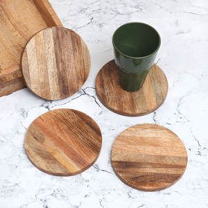 Wholesale Wood Round <b>Coasters</b> <b>for</b> Tea Cups Bulk Wooden Table <b>Coasters</b>, <b>Drink</b> Mats <b>for</b> Hot & Cold Beverages - Product Image 2