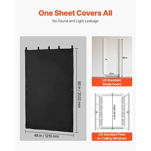 Tende Insonorizzanti 80 X 48 Pollici con Occhielli, Pannelli Acustici per Studio, Coperte Fonoassorbenti per un Migliore Controllo del Suono in Studio - Product Image 5