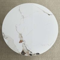Ensemble de salon personnalisé : Meuble TV et table basse modernes avec plateau en pierre frittée pour l'ameublement de la maison