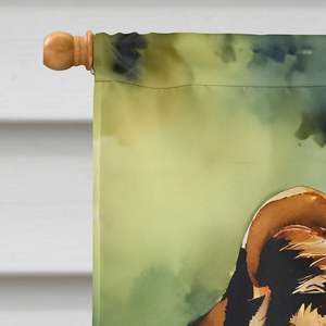 Pancarta decorativa de leopardo grande para patio, Bandera de Casa de poliéster Multicolor con poste de manga para porche y arte colgante de pared - Product Image 3