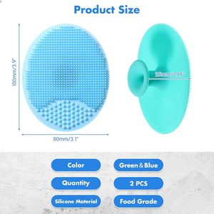 2 Pcs Reusable Silicone <b>Vegetable</b> <b>Brush</b> and Potato Scrubber Non-Slip Grip Kitchen Food Cleaning Tools - Product Image 3