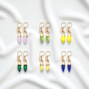 Colgante de Piedra Lunar Arcoíris Hecho a Mano de 13x5MM con Engaste Individual en Forma de Bala/Púa para Joyería - Product Image 2