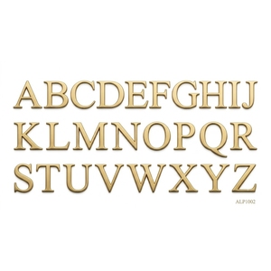 Letras del alfabeto de latón macizo de primera calidad con acabado dorado, números y letras metálicas en 3D para placas de puerta de casa y placas con nombre de empresa. - Product Image 1