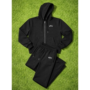 Conjunto de Sudadera con Capucha y Pantalones Deportivos de Invierno Personalizados, Traje de Felpa con Adornos de Diamantes de Imitación, Sudadera con Capucha 100% Algodón, Pantalones Jogger OEM - Product Image 1