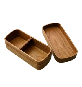 กล่องข้าวไม้พร้อมแผ่นกั้น ไม้สับ และช้อน สำหรับโรงเรียนและปิกนิก - Product Image 6