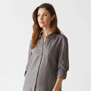 Camisa de Mezclilla Informal con Botones para Mujer, Elegante y Duradera, Camisas de Mezclilla para Mujer Disponibles en Grandes Cantidades OEM - Product Image 3