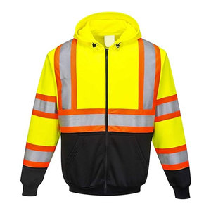 เสื้อฮู้ดทำงานแบบมีฮีตเตอร์สำหรับผู้ชาย สีเขียว ซิปยาวเต็มตัว คุณภาพสูงสุด ดีไซน์สั่งทำพิเศษ เสื้อฮู้ดแบบมองเห็นได้ชัดเจน - Product Image 1